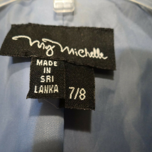 My Michelle Jacket 3/4 Sleeve Black Blue Pinstripe - Picture 4 of 7